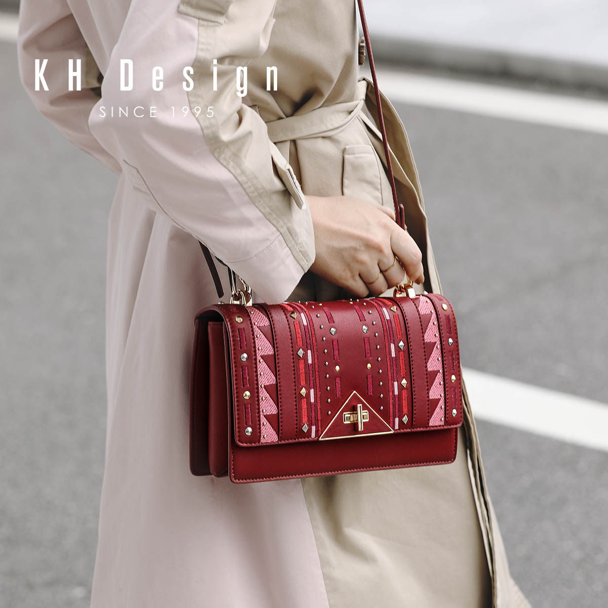 khdesign明治女包欧美风斜挎包大容量时尚单肩2020新款女士包袋