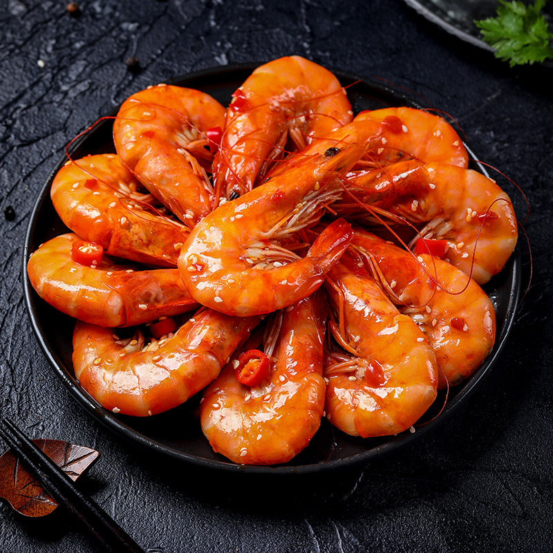 商品描述油焖大对虾,虾肉海鲜熟食即食罐,鲜活食材,秘制调料,麻辣鲜香