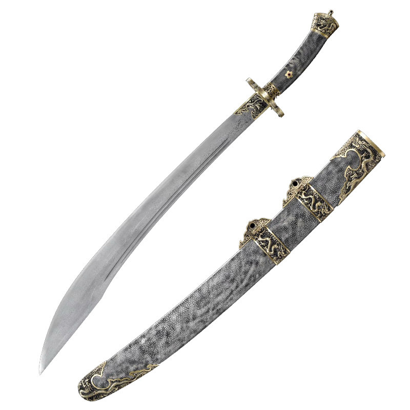 龙泉戚光刀干将莫邪牛尾大刀标准武术单刀太极极硬刀