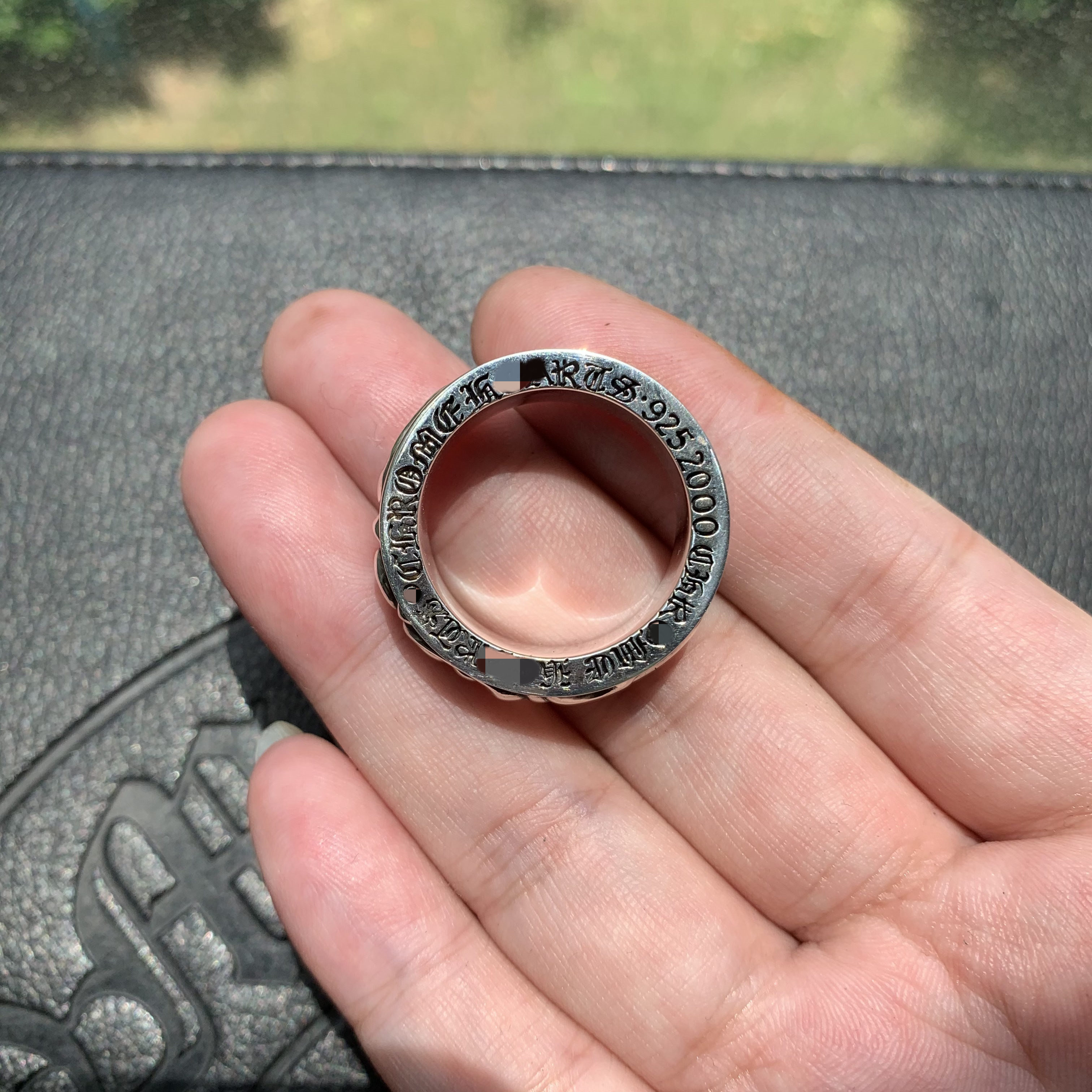 旋转戒指卷轴无损藤蔓可转转动纯银复古嘻哈戒指