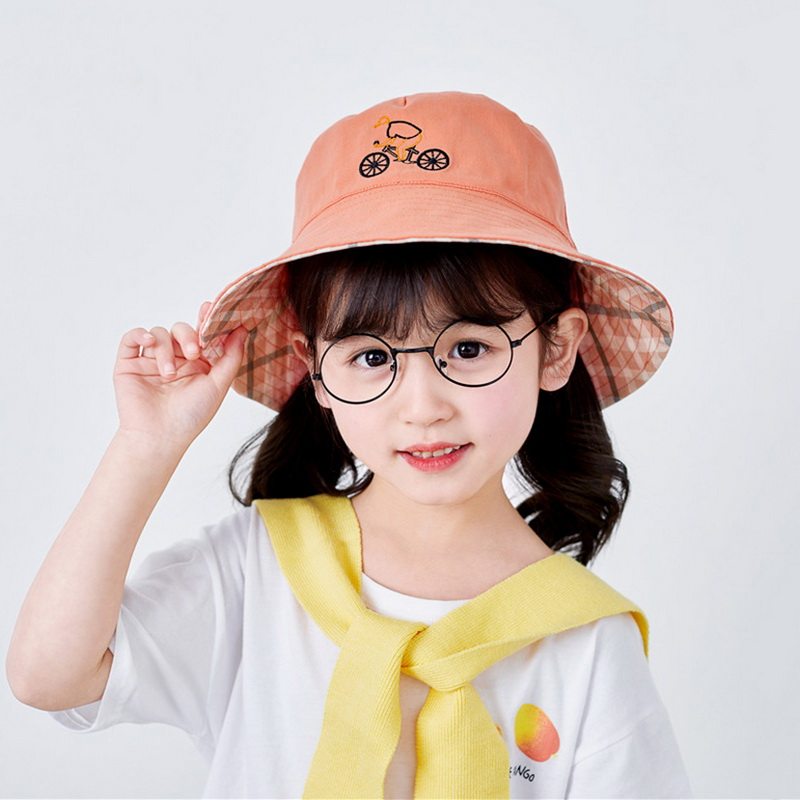 儿童帽子薄款春夏女童渔夫帽韩版休闲百搭女孩遮阳太阳帽小童盆帽