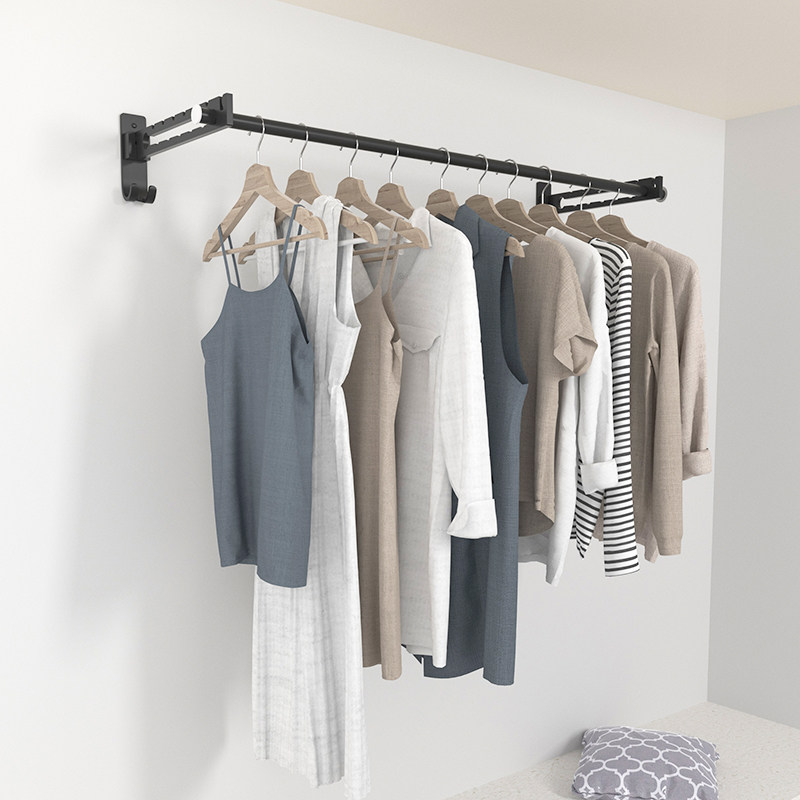 墙面衣钩长挂钩架墙壁壁挂式衣服神器墙上衣挂可折叠挂衣架免打孔