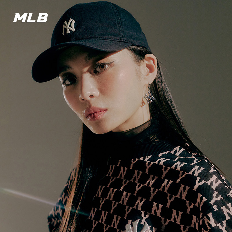 mlb官方男女帽子nyla棒球帽复古刺绣运动户外运动帽