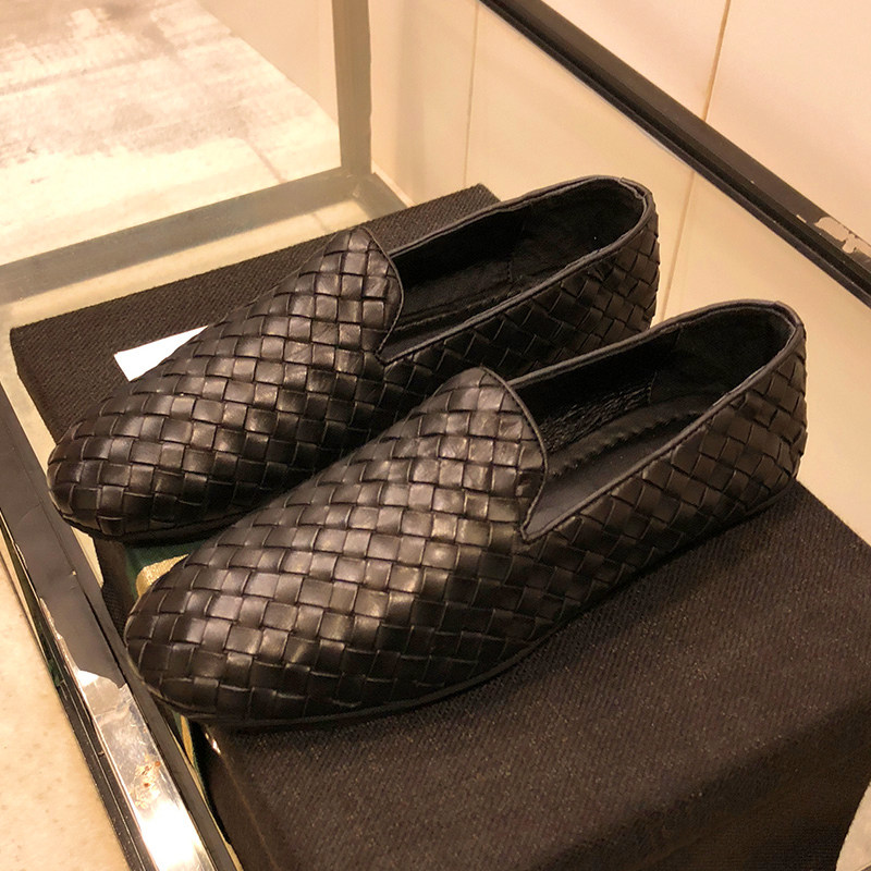 2020夏季新款bv豆豆鞋男士头层牛皮百搭潮牌一脚蹬男懒人驾车男鞋