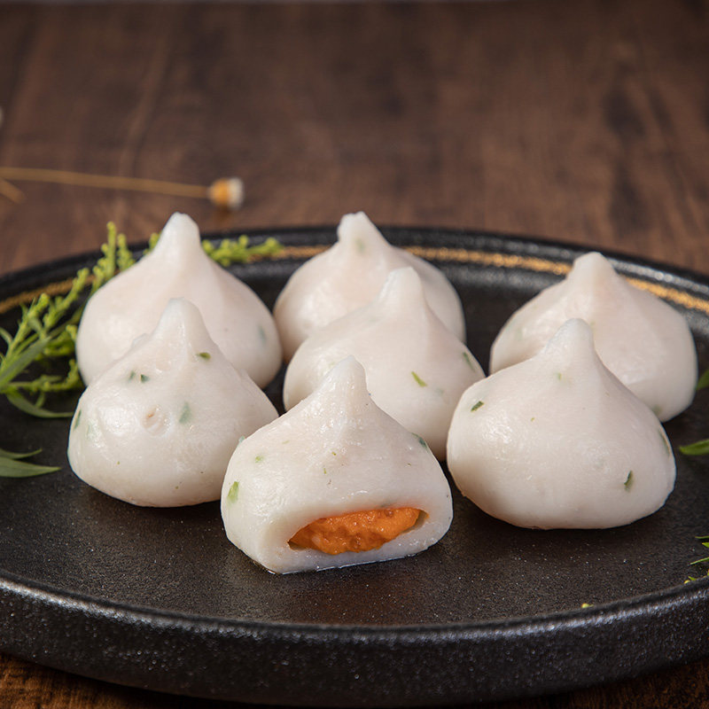 蟹籽鱼蛋包麻辣烫煮食关东包子火锅200g鱼籽包鳕鱼海鲜丸类