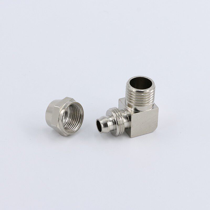 s高压锁母气动pu气管快拧接头pl8mm-02直角弯头6-01/10-03/12-04