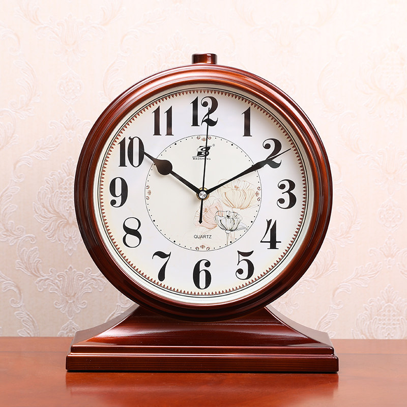 摆钟石英客厅台式座钟复古家用桌面大号钟表坐钟摆放台钟时钟摆件