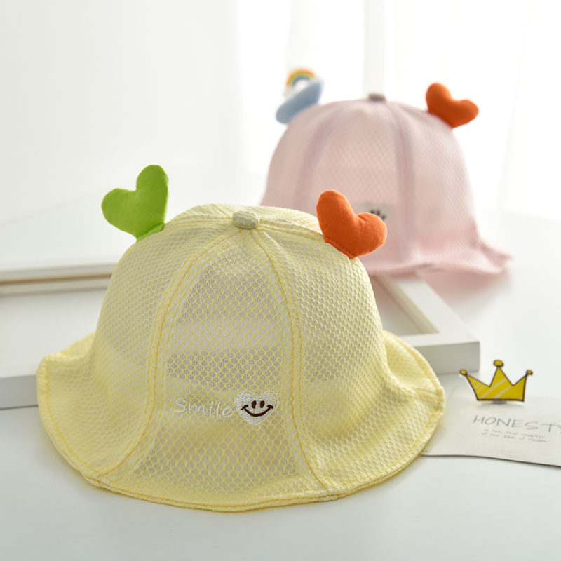 婴儿遮阳童帽儿童春夏婴幼儿超萌可爱帽子渔夫帽子