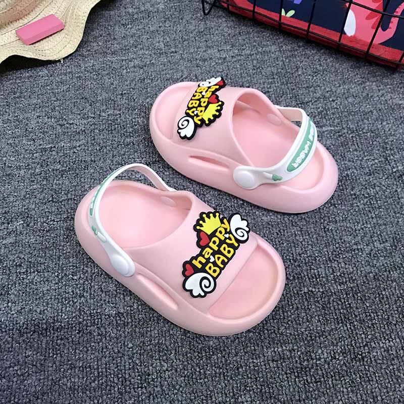 巧贝2021新款时尚英文儿童凉鞋外穿防滑舒适凉鞋
