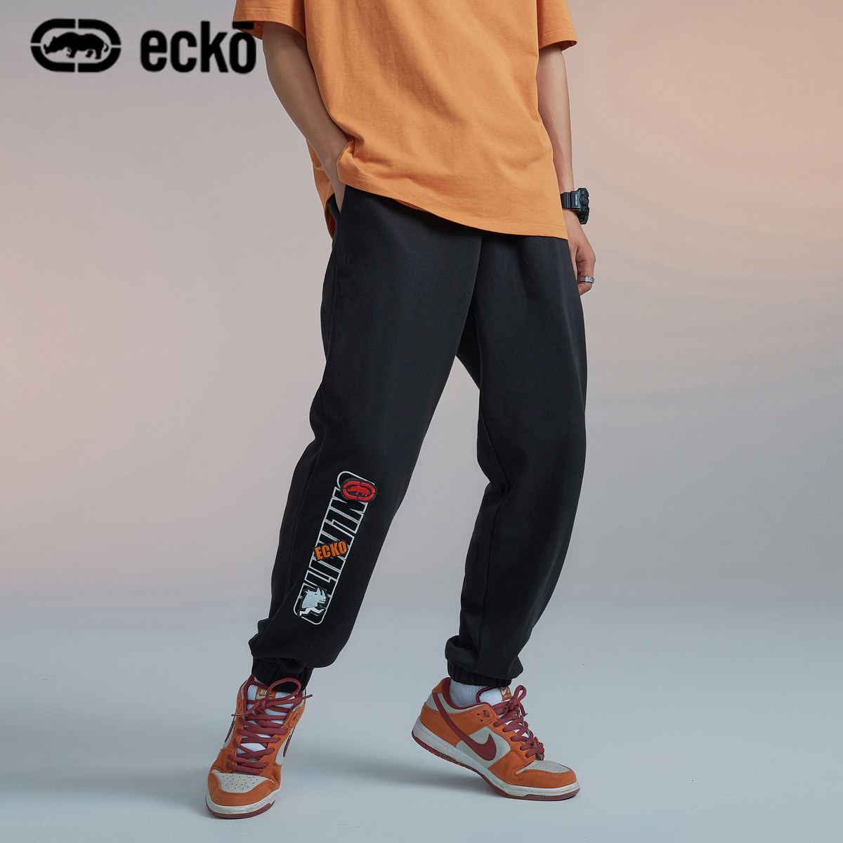 ecko犀牛潮牌2022新款简约街头风潮创意趣味休闲裤