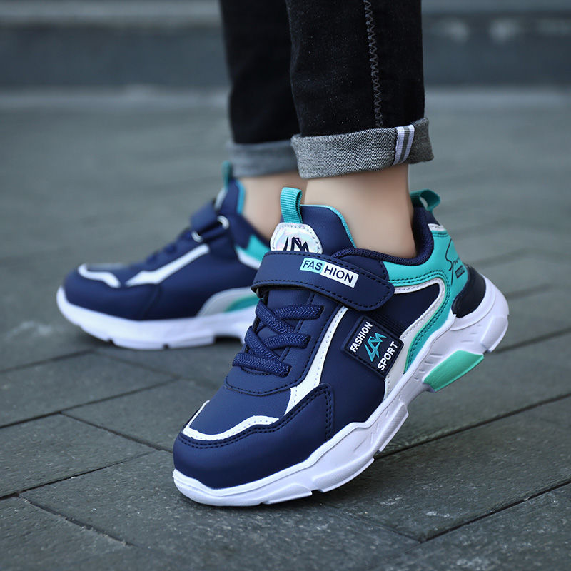 秋季男孩运动鞋男童鞋子小学生波鞋网面透气旅游中大童儿童跑步鞋