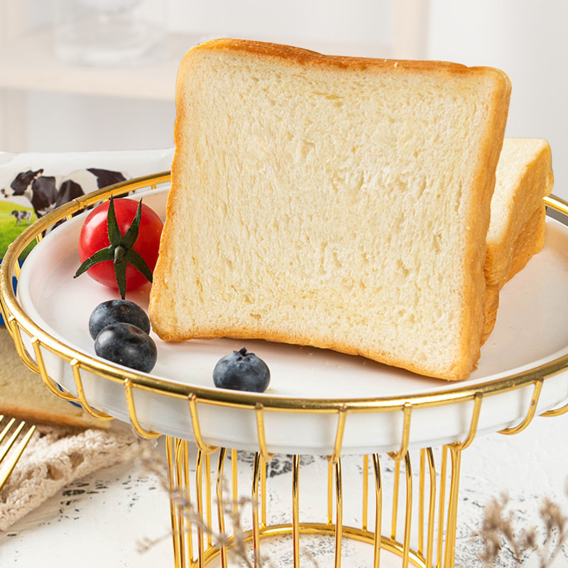 u吧u吧全脂牛乳面包吐司片整箱儿童零食健康营养早餐网红小吃食品