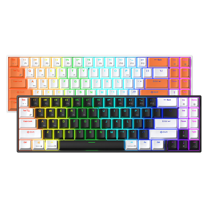 rk71蓝牙有线2.4g三模无线机械键盘笔记本平板电脑键盘