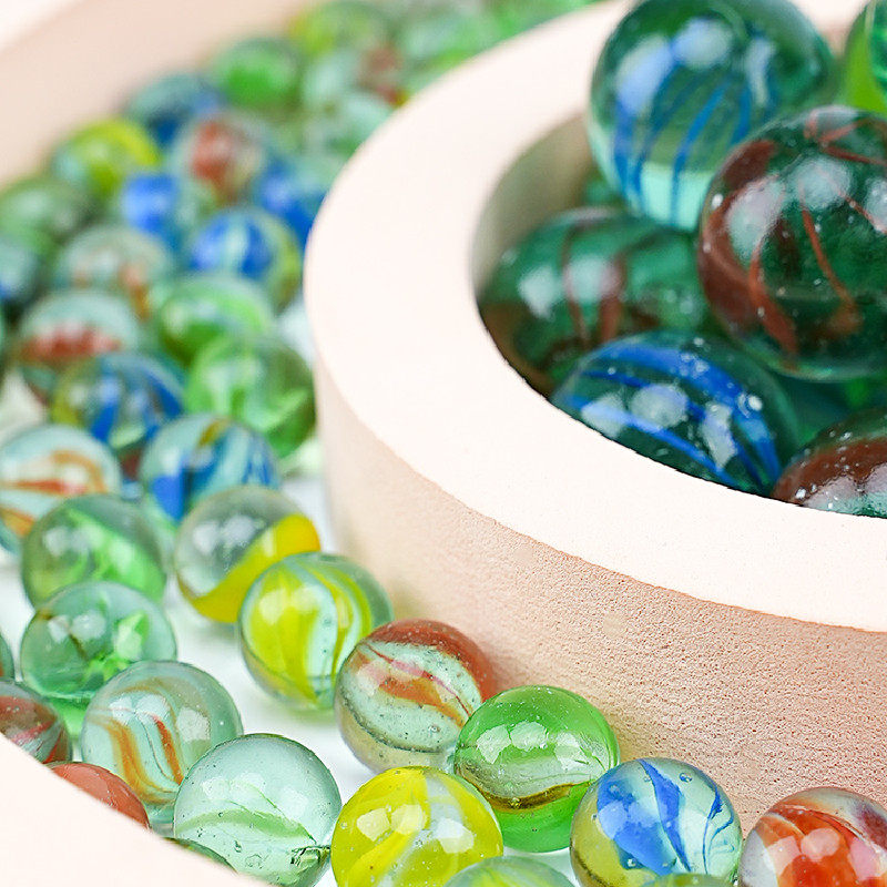 玻璃珠弹珠14mm弹珠机游戏机专用玻璃25mm儿童玩具散装水晶珠