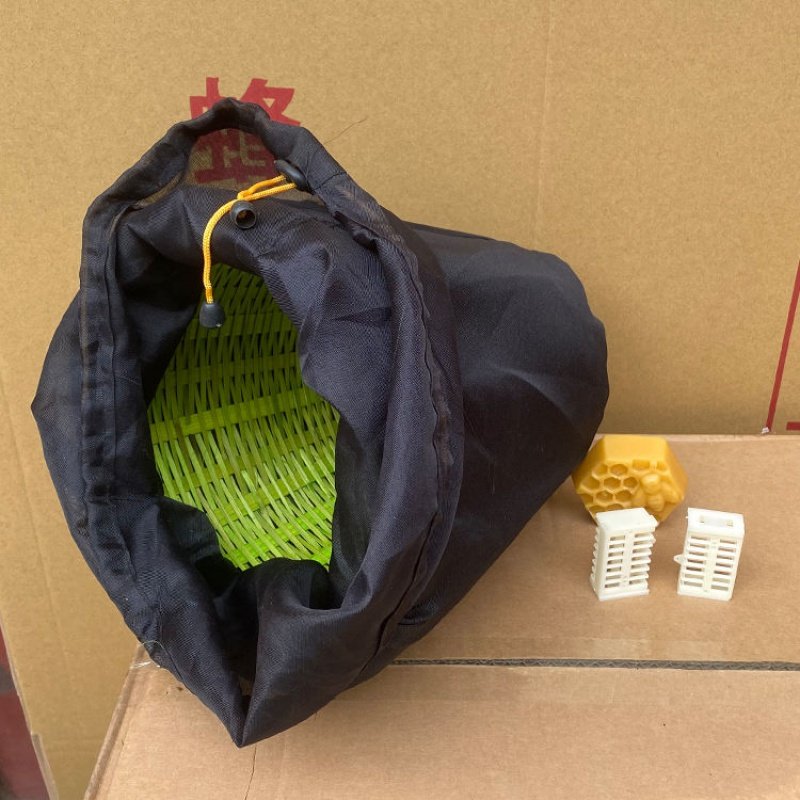 竹制收蜂笼黑布竹编收蜂袋招蜂笼野外专用诱蜜蜂招蜂箱收蜜蜂工具