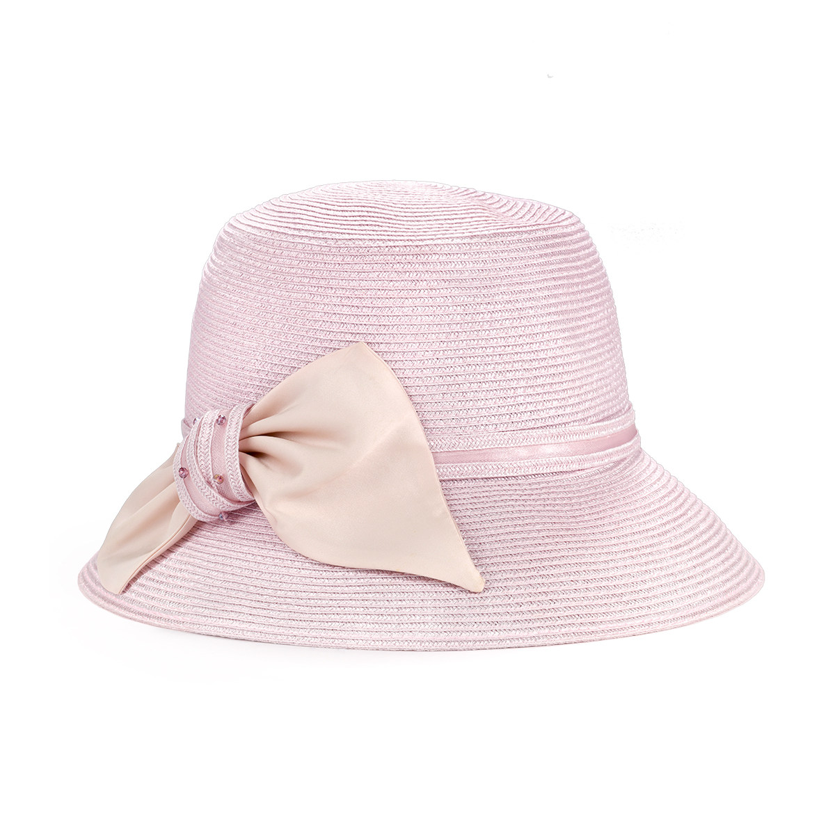 shes自然自然格格调蝴蝶结工艺水晶浪漫时尚女小檐帽帽子