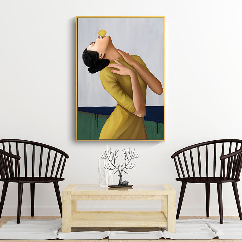 北欧轻奢人物装饰画服装店时尚时尚美美女挂画卧室现代装饰画