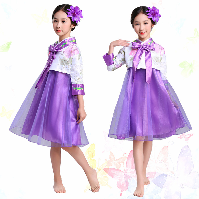 服装韩服女童朝鲜族儿童民族韩国传统服饰大长今儿童演出服