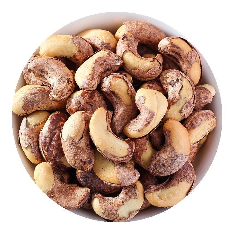 仙客乐熟烘焙带皮腰果仁1000g盐焗口味孕妇越南腰果