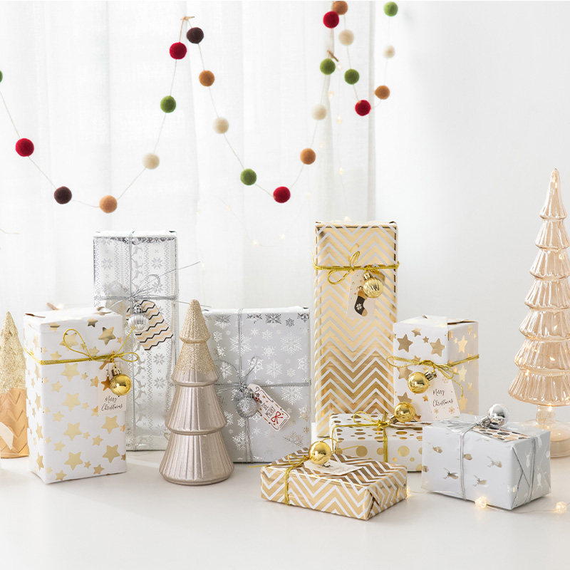 圣诞场景布置摆件礼物礼盒店铺6件套装饰圣诞装饰品