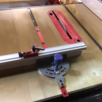 木工通用型推把 靠山 台锯 带锯 雕刻机倒装 角度盘 diy 木工工具