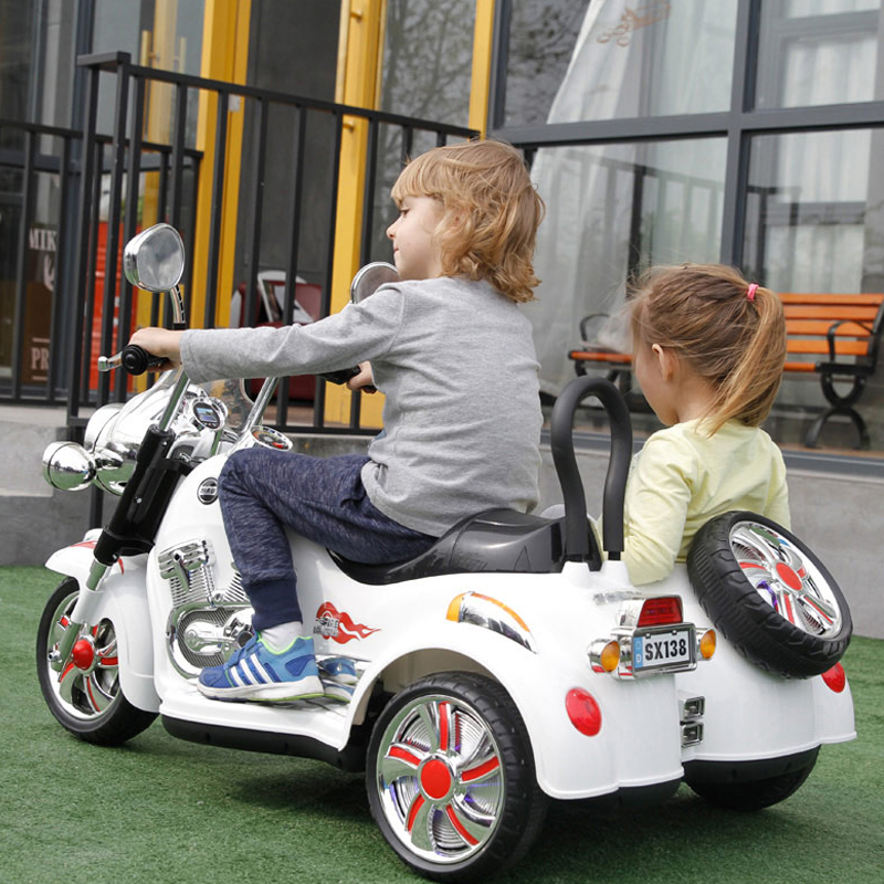 天猫儿童电动摩托车男女宝宝三轮车小孩玩具车可遥控可坐双人电动车子