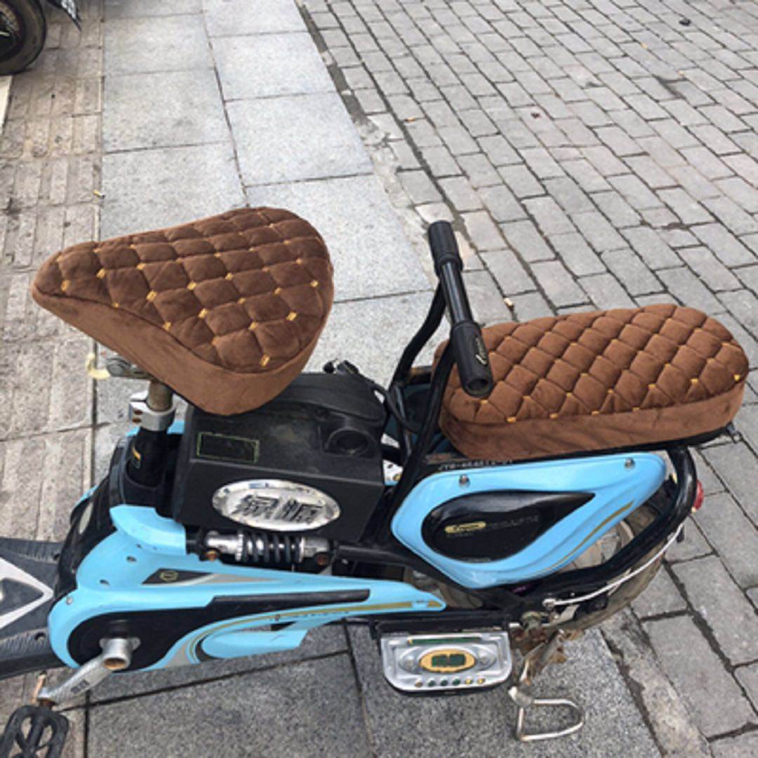 绿源电车自行后座防滑坐套爱玛电瓶车包车座垫电动车坐垫