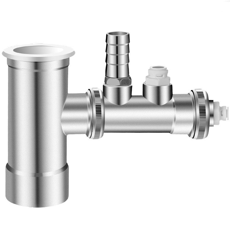 厨房水槽洗碗机下水管三头净水器洗衣机排水管防臭全铜其它卫浴配件