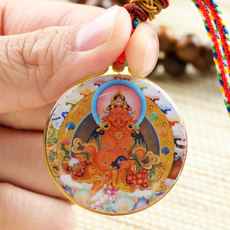 像章佛牌千百智佛教胸章铜培黄财神财神双面画像其他