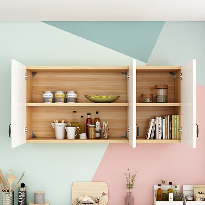 吊柜厨房壁挂柜储物柜欧式玻璃门实木浴室柜卫生间吊柜