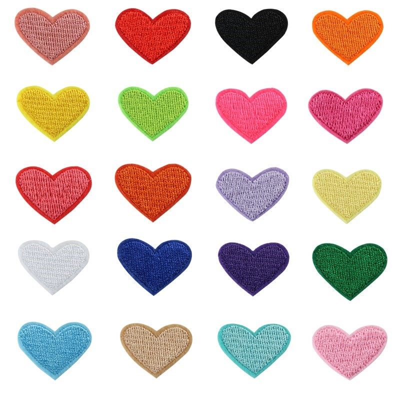 补丁图案裤子桃心刺绣爱心小爱迷你补贴破洞椅垫