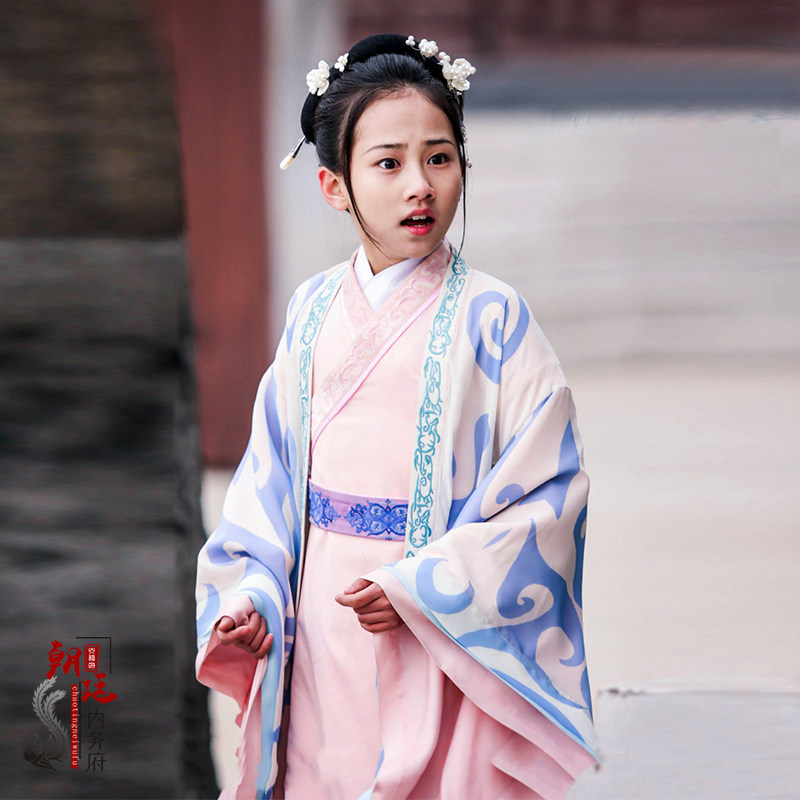 影视装水浒传儿童古装小戏骨宋朝儿童古装女丫鬟小姐装古装演出服