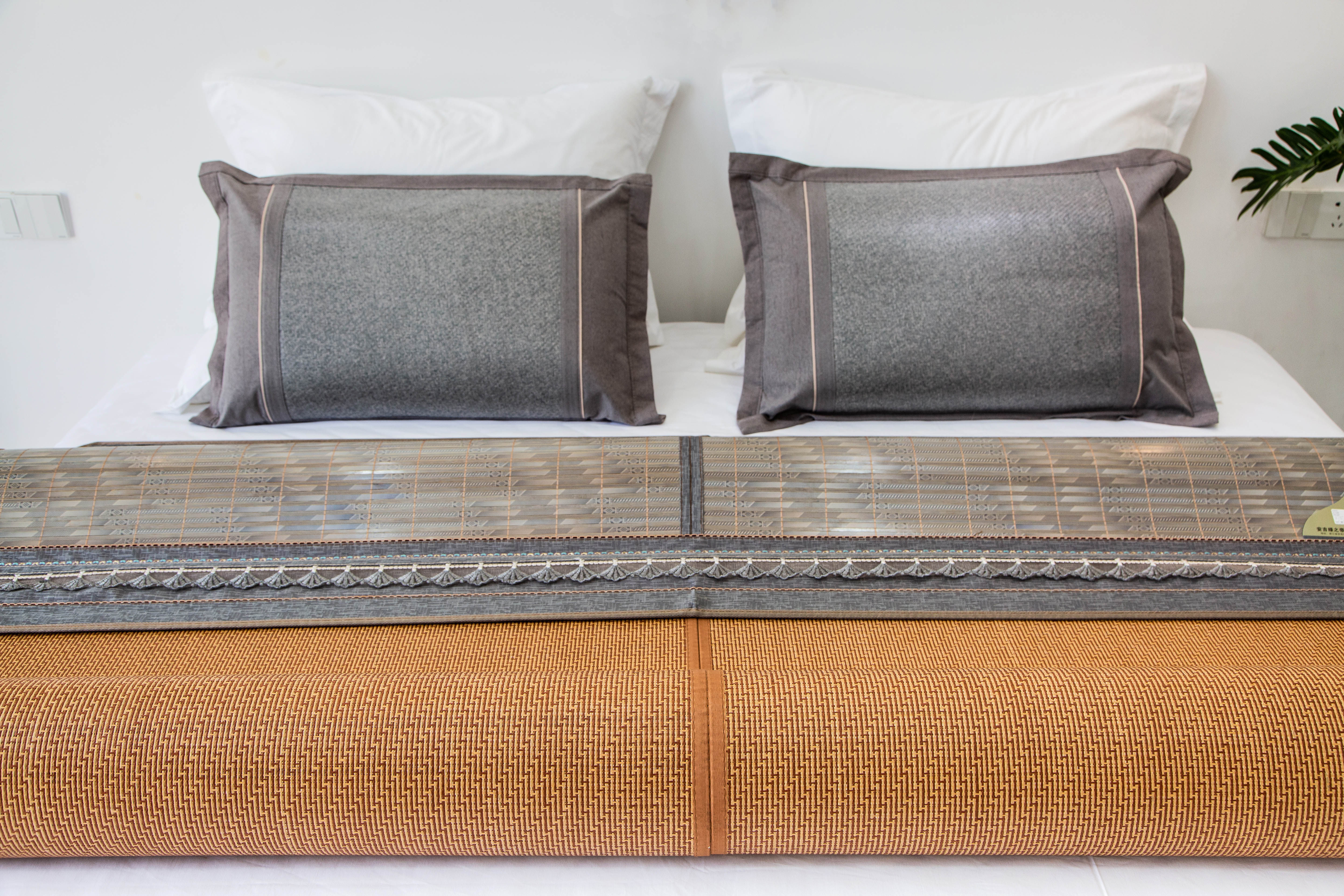 新款绿之帝竹席凉席1.8m床1.5m床折叠双面草席子加厚藤草藤席