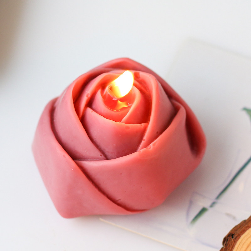 一烛手工diy花朵香薰蜡烛制作玫瑰花造型硅胶香薰蜡烛