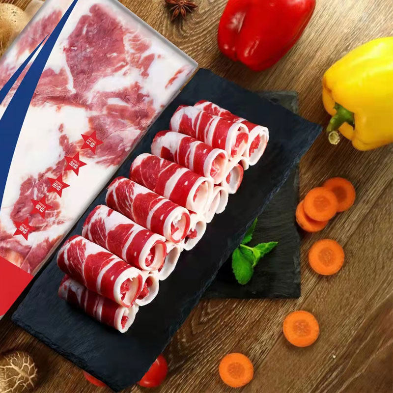 原切肥牛一号方砖3500g新鲜腹香7斤火锅烧烤牛肉卷
