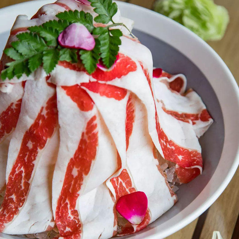 肥牛原切胶原3000克牛肉肉卷牛胸肉牛胸口火锅牛肉卷