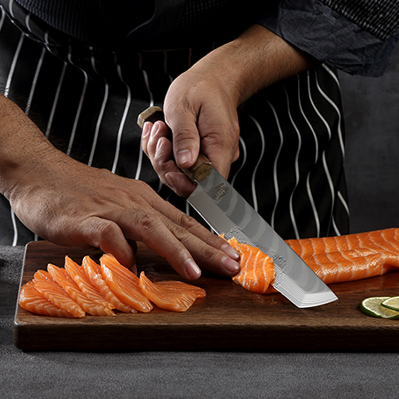 日本三本主厨柳刃三文三文鱼鱼刺身刀先丸鱼生刀菜刀