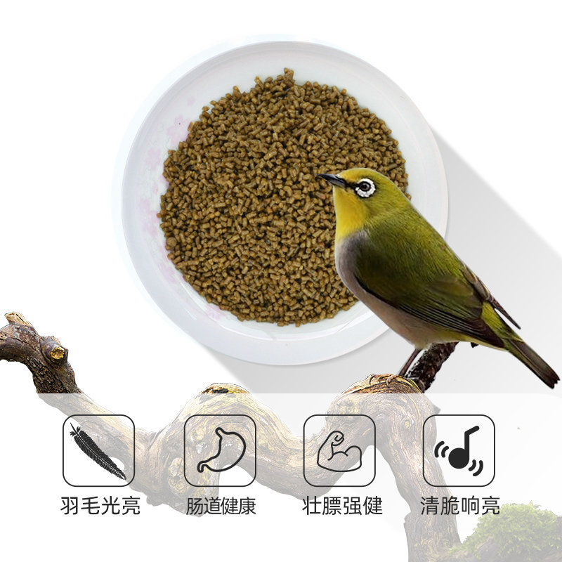 饲料开元牌绣眼鸟食红肋暗绿鸟粮绣眼提性靓羽鸟食