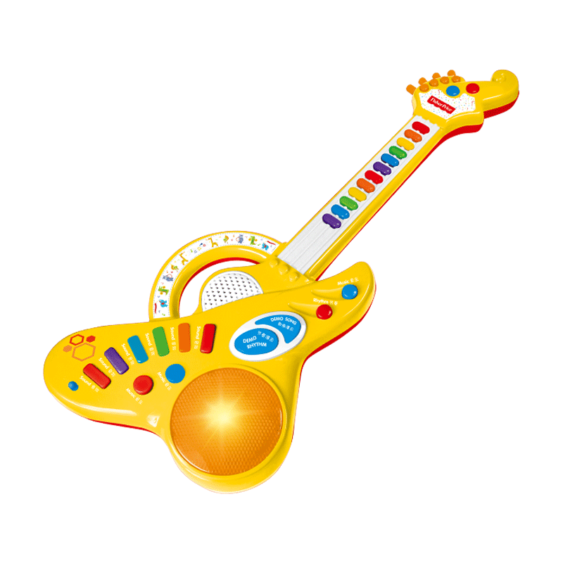 吉他费雪儿童闪光仿真弹奏玩具初学者音乐乐器玩具吉他