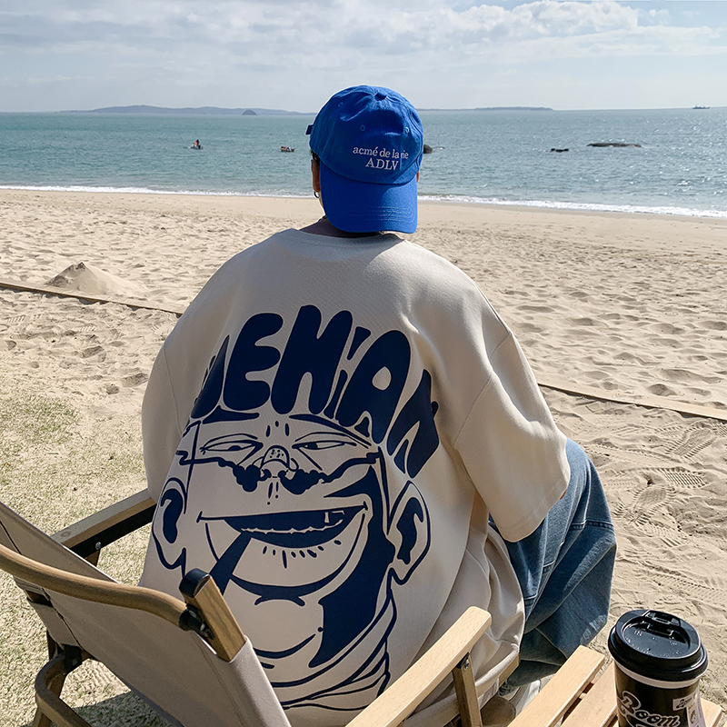 短袖t恤男潮牌潮流男生国潮oversize设计感小众上衣服ins潮百搭夏