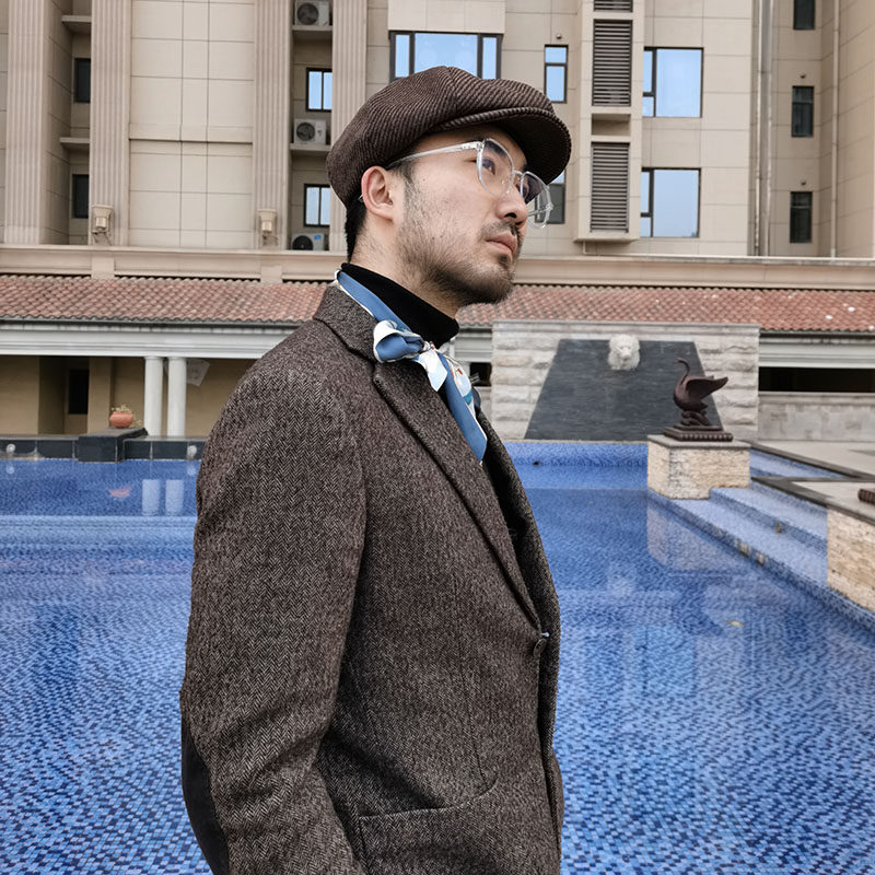 八角帽男英伦风棕咖色百搭复古报童童帽羊毛秋冬帽子