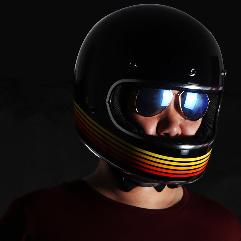 vecchio酷哈头盔机车雷机车玻璃钢复古全覆摩托车头盔