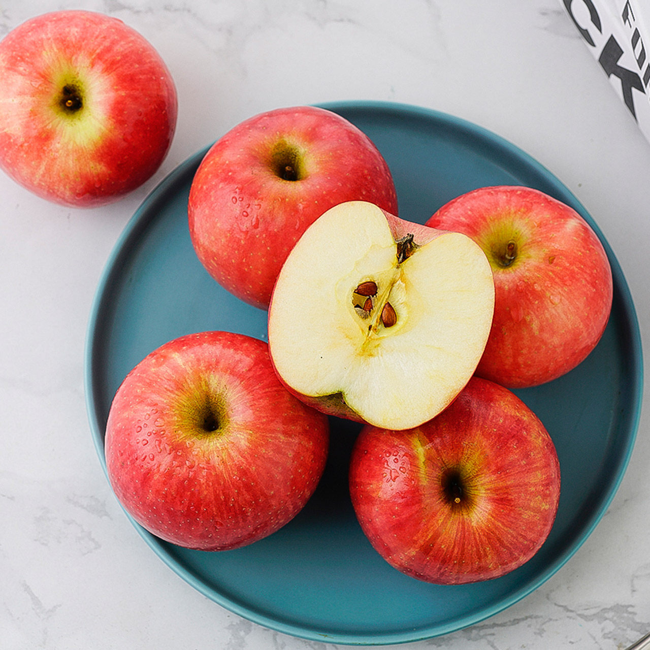 鲜大约陕西粉红女士苹果水果5斤新鲜当季富士冰糖心平安果10包邮