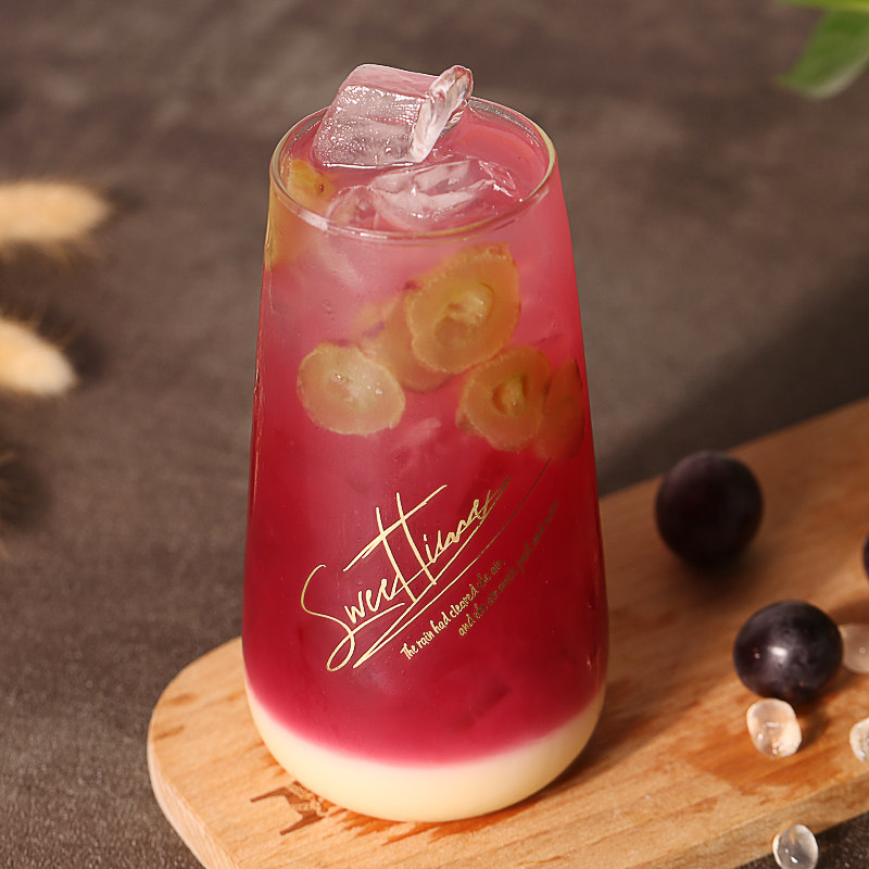 德馨葡萄汁800ml满杯多肉浓浆水果茶饮浓缩奶茶浓缩果蔬汁