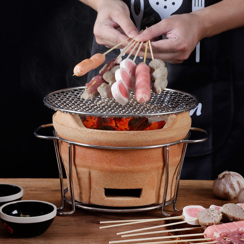 炭炉木炭打边炉火锅炉陶土烧烤碳炉茶炉泥炉烧烤炉