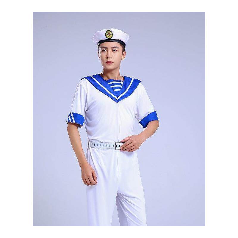 成人海军水手服装广场舞学院男女水兵合唱弹力民族服装
