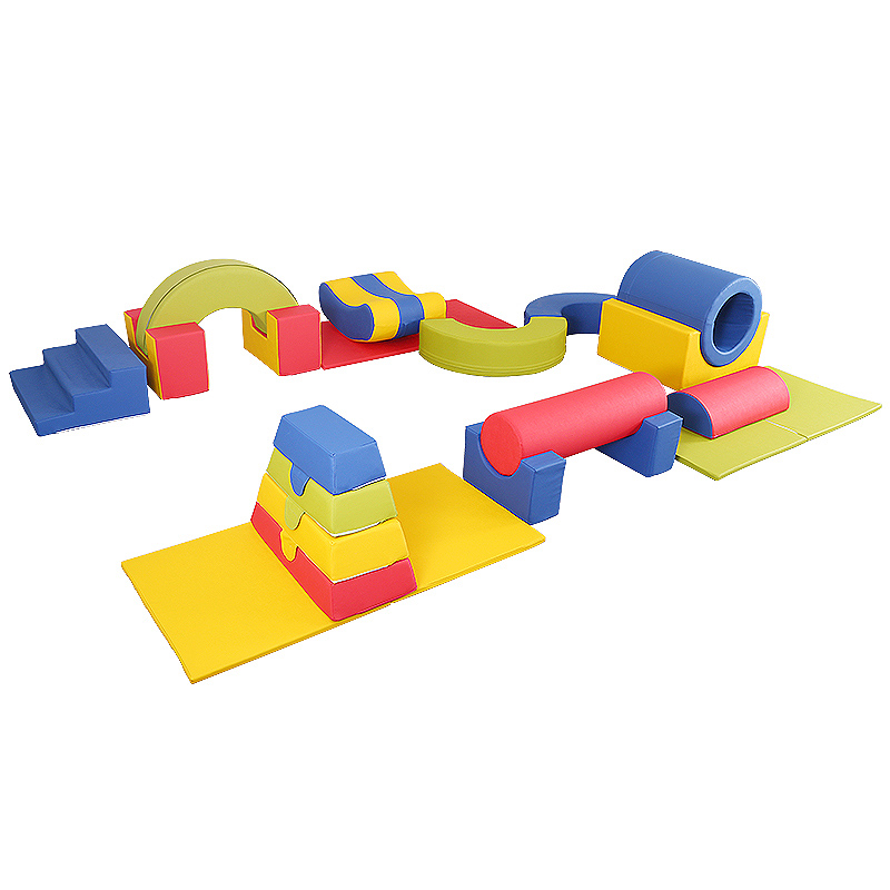 幼儿园儿童感统训练器材软体攀爬爬滑梯组合早教中心室内钻洞玩具