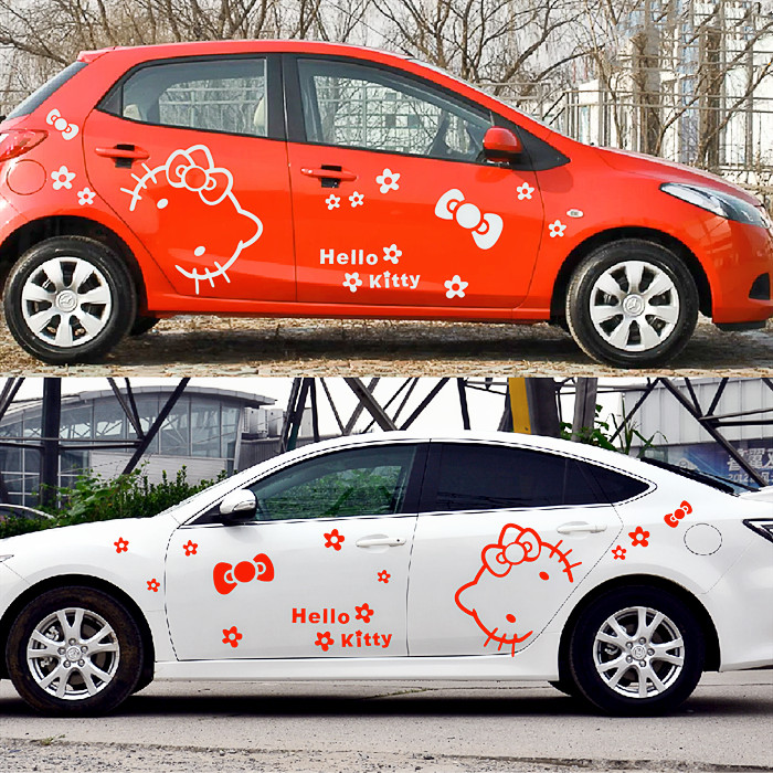 车贴汽车贴纸可爱卡通个性车身装饰拉花创意汽车装饰贴