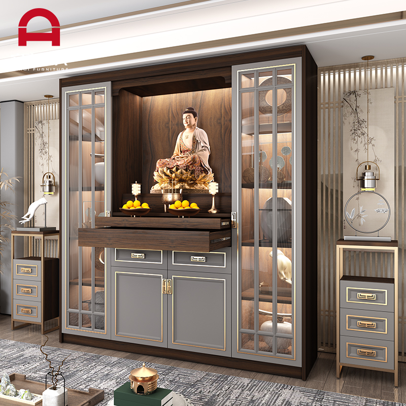 神台立柜现代简约台佛柜供奉供桌家用带门现代中式佛柜