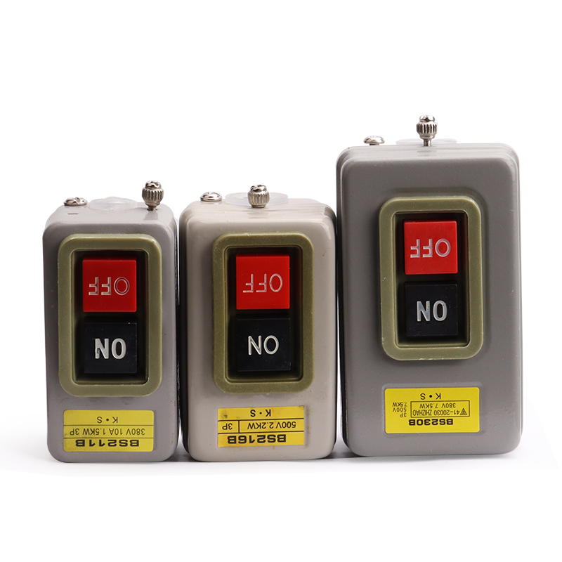 开关三相按钮bs216b230b211b扣压220v380v动力电机按钮